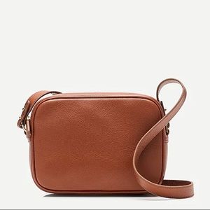 J Crew camera bag in pebbled leather